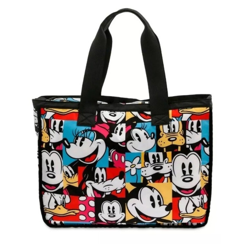 DISNEY‎ Store Mickey Mouse & Friends Bright colored Tote Bag Purse READ~GOOFY